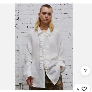 R13 tuxedo shirt ivory